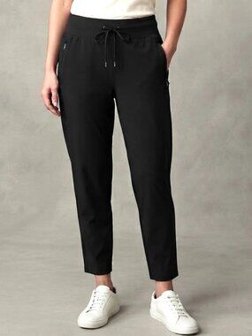 Maurices Black Traveler Pull-On Pants 7/8 Ankle Joggers Athleisure Pockets NWOT